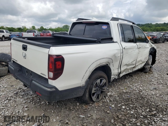 2019 Honda Ridgeline RTL-T with VIN 5FPYK3F67KB027766, listed as a Copart auction lot 56746515 with 66,948 mi miles and Salvage title. Bid and sale history available at DreamBid. Image 3.