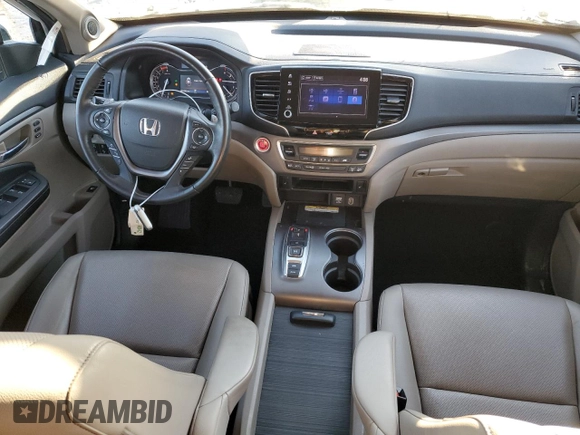2021 Honda Ridgeline RTL-E with VIN 5FPYK3F74MB019684, listed as a Copart auction lot 42140235 with 31,223 mi miles and Salvage title. Bid and sale history available at DreamBid. Image 8.
