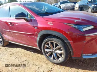 2015 Lexus NX 200t with VIN JTJYARBZ8F2013542, listed as a IAAI auction lot 41634471 with 106,026 mi miles. Bid and sale history available at carsss.com. Image 6.