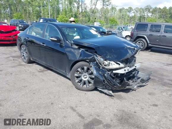 2010 Hyundai Genesis with VIN KMHGC4DE8AU076185, listed as a IAAI auction lot 41996812 with 147,645 mi miles. Bid and sale history available at carsss.com. Image 1.