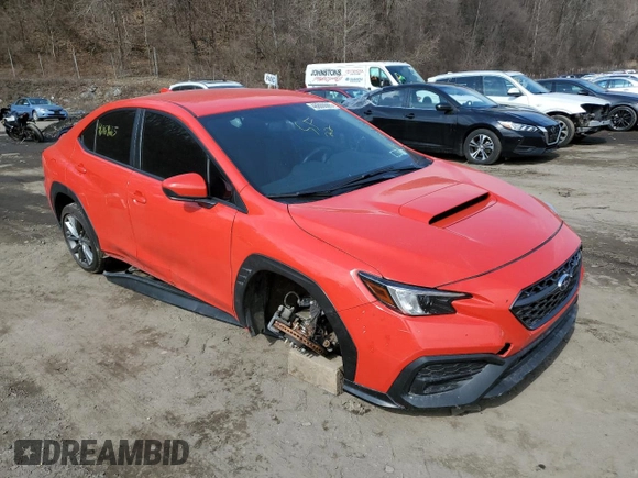 2022 Subaru WRX with VIN JF1VBAA6XN9028647, listed as a Copart auction lot 46869665 with 30,924 mi miles and Salvage Title. Bid and sale history available at carsss.com. Image 4.