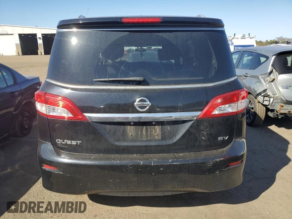 2016 Nissan Quest SL with VIN JN8AE2KP7G9156980, listed as a Copart auction lot 49437325 with 209,081 mi miles and Clean Title. Bid and sale history available at DreamBid. Image 6.
