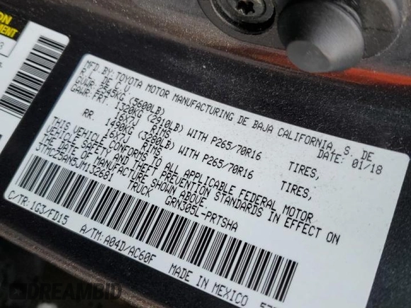 2018 Toyota Tacoma SR with VIN 3TMCZ5AN5JM132681, listed as a Copart auction lot 43244765 with 99,881 mi miles and Salvage Title. Bid and sale history available at carsss.com. Image 14.