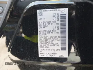 2024 Nissan Pathfinder Platinum z VIN 5N1DR3DJ6RC243508, wystawiony jako IAAI lot #42007758 z przebiegiem 19 729 mil mil oraz . Historia ofert i sprzedaży dostępna na DreamBid. Obrazek 9.