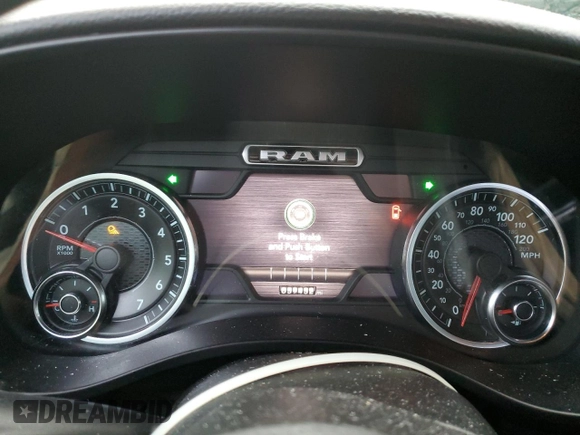 2020 Ram 1500 Big Horn with VIN 1C6SRFBT6LN204292, listed as a Copart auction lot 44695445 with 59,432 mi miles and Salvage Title. Bid and sale history available at carsss.com. Image 9.