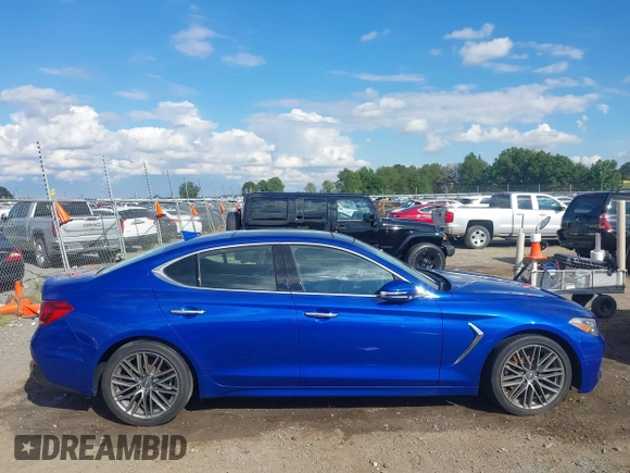 2019 Genesis G70 2.0T Advanced with VIN KMTG34LA1KU021793, listed as a IAAI auction lot 40461168 with 41,903 mi miles. Bid and sale history available at carsss.com. Image 13.