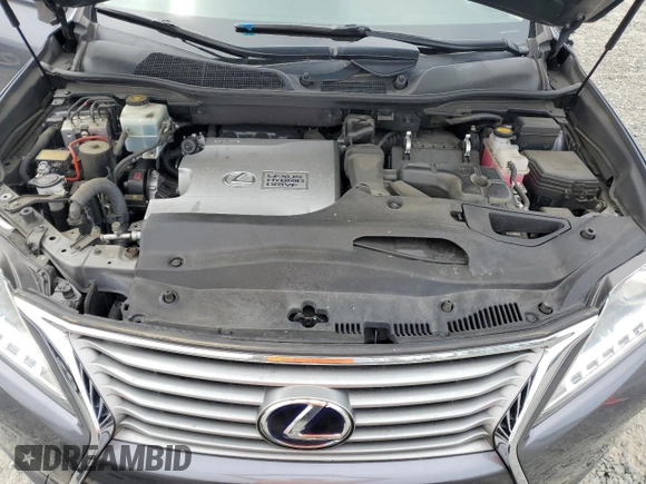 2013 Lexus RX 450h with VIN JTJBC1BA3D2437218, listed as a Copart auction lot 61054025 with 114,662 mi miles and Salvage title. Bid and sale history available at DreamBid. Image 12.