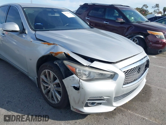 2014 Infiniti Q50 Sport with VIN JN1BV7AP9EM674097, listed as a IAAI auction lot 41741697 with 105,797 mi miles and . Bid and sale history available at DreamBid. Image 6.
