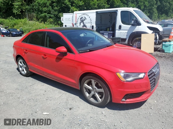 2015 Audi A3 Premium with VIN WAUACGFF2F1047403, listed as a Copart auction lot 62104235 with 91,397 mi miles and Salvage title. Bid and sale history available at DreamBid. Image 4.