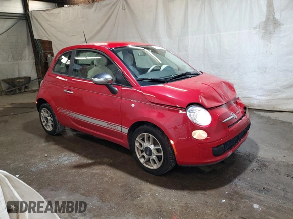 2012 FIAT 500 Pop with VIN 3C3CFFAR0CT243198, listed as a Copart auction lot 63317325 with 54,537 mi miles and Salvage title. Bid and sale history available at DreamBid. Image 4.