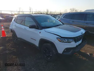 2023 Jeep Compass Trailhawk with VIN 3C4NJDDN2PT506085, listed as a IAAI auction lot 41785098 with 28,542 mi miles and . Bid and sale history available at DreamBid. Image 1.