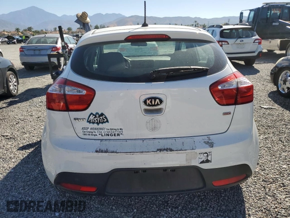 2013 Kia Rio LX with VIN KNADM5A31D6224745, listed as a Copart auction lot 72844874 with 171,841 mi miles and Clean Title. Bid and sale history available at DreamBid. Image 6.