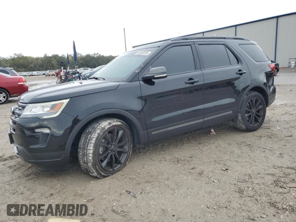 2018 Ford Explorer XLT with VIN 1FM5K7D89JGC52102, listed as a Copart auction lot 41953375 with 49,400 mi miles and Salvage title. Bid and sale history available at DreamBid. Image 1.