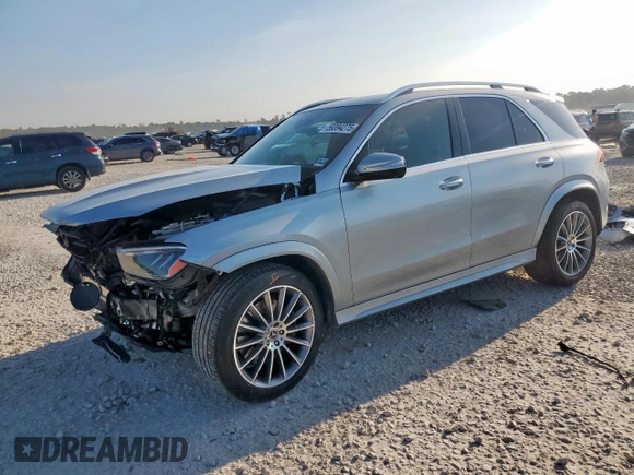 2024 Mercedes-Benz GLE 450 z VIN 4JGFB5KB4RB020121, wystawiony jako Copart lot #59394275 z przebiegiem 24 889 mil mil oraz Szkoda całkowita • Salvage title. Historia ofert i sprzedaży dostępna na DreamBid. Obrazek 1.