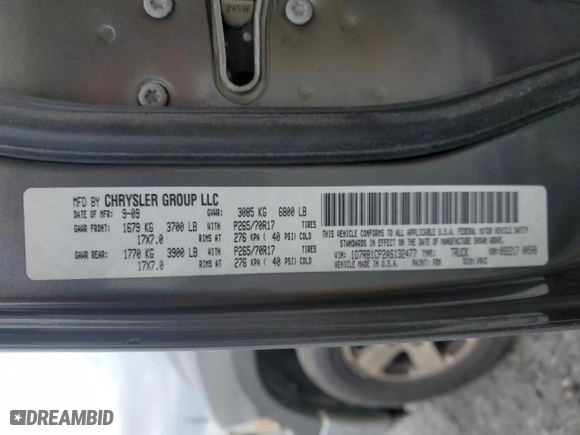 2010 Dodge Ram 1500 SLT with VIN 1D7RB1CP2AS132477, listed as a Copart auction lot 45764175 with 246,248 mi miles and Salvage Title. Bid and sale history available at carsss.com. Image 14.