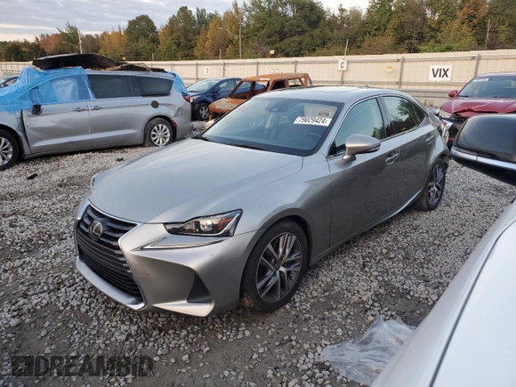 2019 Lexus IS with VIN JTHBA1D26K5085955, listed as a Copart auction lot 79029424 with 40,555 mi miles and Salvage Title. Bid and sale history available at carsss.com. Image 1.