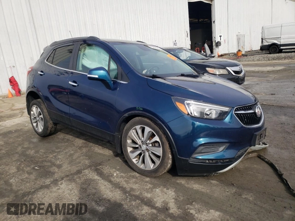 2019 Buick Encore Preferred with VIN KL4CJASB9KB842237, listed as a Copart auction lot 43444595 with Not Provided miles and Salvage Title. Bid and sale history available at DreamBid. Image 4.