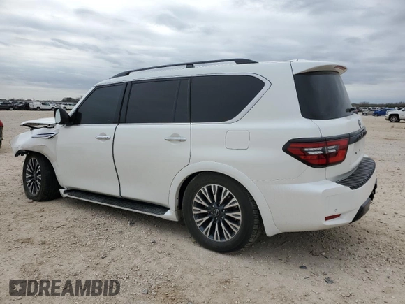 2023 Nissan Armada SL with VIN JN8AY2BB9P9837556, listed as a Copart auction lot 46731335 with 24,505 mi miles and Salvage Title. Bid and sale history available at carsss.com. Image 2.