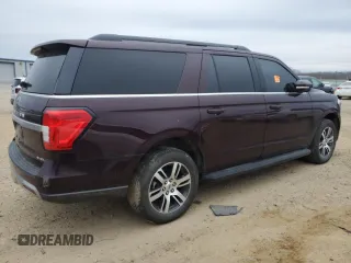 2024 Ford Expedition Max XLT with VIN 1FMJK1H85REA64304, listed as a Copart auction lot 44801765 with 7,635 mi miles and Salvage title. Bid and sale history available at DreamBid. Image 3.