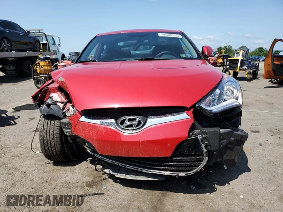 2013 Hyundai Veloster w/Black Int with VIN KMHTC6AD8DU179195, listed as a Copart auction lot 61686335 with 74,004 mi miles and Salvage title. Bid and sale history available at DreamBid. Image 5.