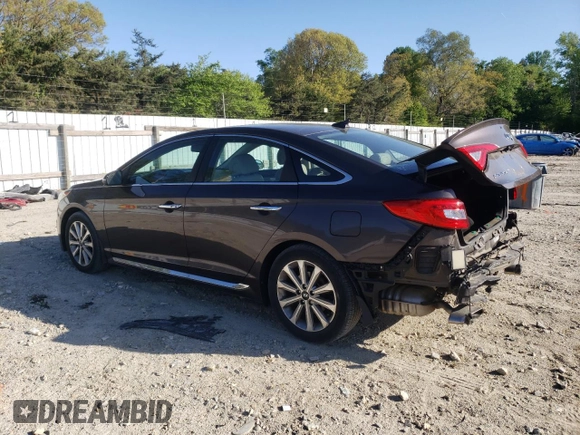 2017 Hyundai Sonata Sport with VIN 5NPE34AF7HH453456, listed as a Copart auction lot 54881225 with 102,590 mi miles and Salvage Title. Bid and sale history available at DreamBid. Image 2.