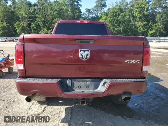 2018 Ram 1500 Express with VIN 3C6JR7AT1JG138372, listed as a Copart auction lot 61088315 with 197,323 mi miles and Salvage title. Bid and sale history available at DreamBid. Image 6.