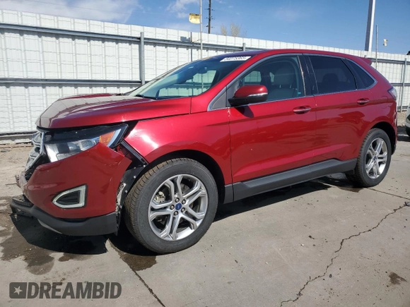 2015 Ford Edge Titanium with VIN 2FMTK4K93FBB03491, listed as a Copart auction lot 54075365 with 94,095 mi miles and Salvage Title. Bid and sale history available at carsss.com. Image 1.