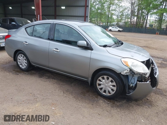 2014 Nissan Versa SV with VIN 3N1CN7AP3EL838748, listed as a IAAI auction lot 42079855 with 165,329 mi miles and . Bid and sale history available at carsss.com. Image 1.