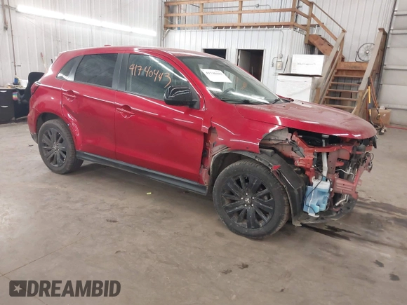 2021 Mitsubishi Outlander Sport ES with VIN JA4ARUAU1MU001234, listed as a IAAI auction lot 41740443 with 55,716 mi miles. Bid and sale history available at carsss.com. Image 1.