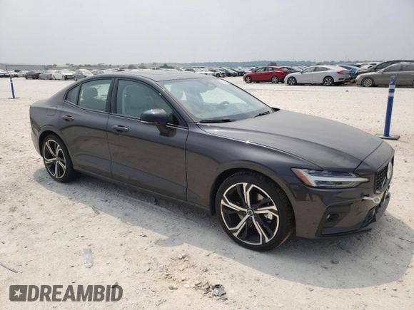 2024 Volvo S60 Core Dark Theme with VIN 7JRL12FK6RG308441, listed as a Copart auction lot 57356794 with 2,740 mi miles and Salvage Title. Bid and sale history available at carsss.com. Image 4.
