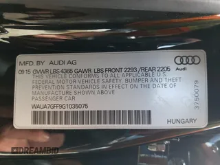 2016 Audi A3 1.8T Premium with VIN WAUA7GFF9G1035075, listed as a Copart auction lot 64584853 with 53,788 mi miles. Bid and sale history available at carsss.com. Image 12.