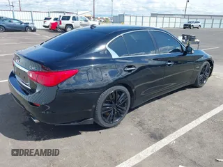 2014 Infiniti Q50 Hybrid Premium with VIN JN1AV7AP8EM691436, listed as a IAAI auction lot 42138263 with 93,253 mi miles and . Bid and sale history available at DreamBid. Image 4.