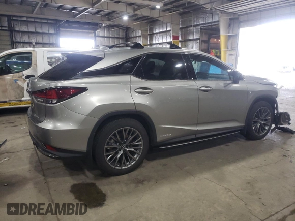 2020 Lexus RX with VIN 2T2YGMDAXLC052315, listed as a Copart auction lot 72288402 with 37,836 mi miles. Bid and sale history available at carsss.com. Image 3.
