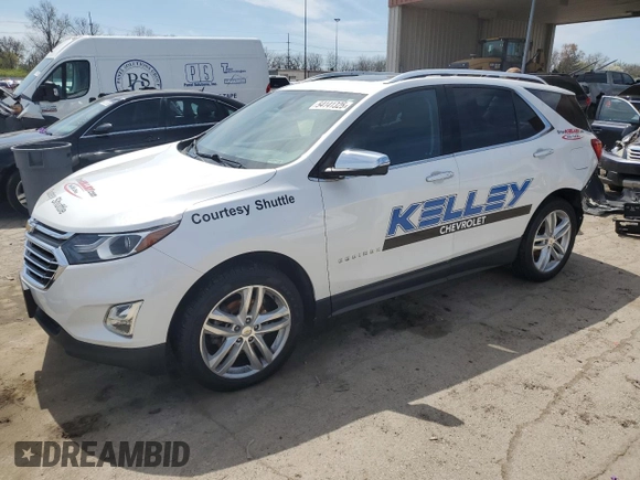 2019 Chevrolet Equinox Premier with VIN 2GNAXYEX1K6292389, listed as a Copart auction lot 54141325 with 118,457 mi miles and Salvage Title. Bid and sale history available at DreamBid. Image 1.