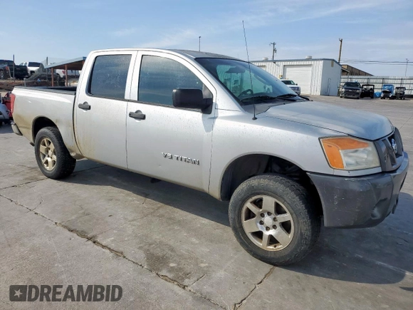 2008 Nissan Titan XE with VIN 1N6AA07D08N323759, listed as a Copart auction lot 45410195 with 248,255 mi miles and Salvage Title. Bid and sale history available at carsss.com. Image 4.