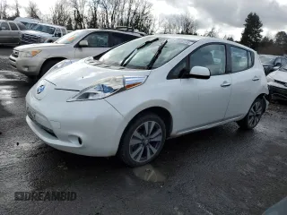 2015 Nissan LEAF SV with VIN 1N4AZ0CP9FC301558, listed as a Copart auction lot 45380735 with 67,474 mi miles and Salvage Title. Bid and sale history available at carsss.com. Image 1.