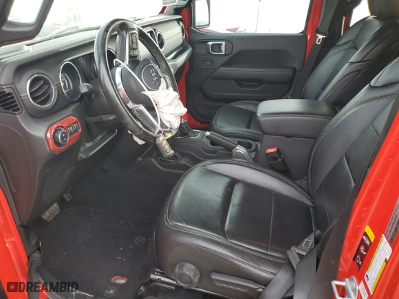 2021 Jeep Gladiator Overland with VIN 1C6HJTFG4ML520672, listed as a Copart auction lot 84208074 with 57,038 mi miles and Salvage Title. Bid and sale history available at carsss.com. Image 7.