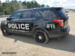 2014 Ford Utility Police Interceptor with VIN 1FM5K8AR5EGC25973, listed as a Copart auction lot 73301164 with 111,209 mi miles and Salvage Title. Bid and sale history available at carsss.com. Image 2.