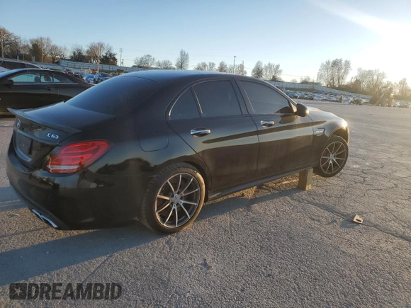 2017 Mercedes-Benz C 63 AMG with VIN 55SWF8GB3HU233221, listed as a Copart auction lot 84901404 with 80,106 mi miles and Salvage title. Bid and sale history available at DreamBid. Image 3.
