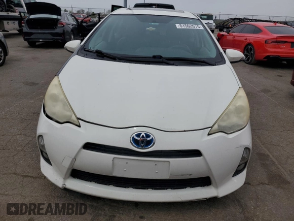 2012 Toyota Prius One with VIN JTDKDTB31C1000299, listed as a Copart auction lot 51562675 with 166,288 mi miles and Salvage Title. Bid and sale history available at DreamBid. Image 5.