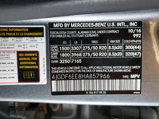 2017 Mercedes-Benz GLS 450 with VIN 4JGDF6EE8HA857966, listed as a Copart auction lot 48589635 with 82,496 mi miles and Salvage Title. Bid and sale history available at DreamBid. Image 14.