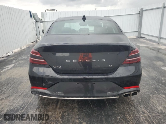2023 Genesis G70 2.0T with VIN KMTG34TA0PU120533, listed as a Copart auction lot 73781104 with 26,932 mi miles and Clean Title. Bid and sale history available at carsss.com. Image 6.