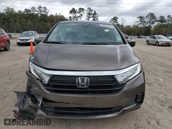 2021 Honda Odyssey EX with VIN 5FNRL6H54MB026366, listed as a Copart auction lot 49229375 with 81,248 mi miles and Salvage Title. Bid and sale history available at DreamBid. Image 5.