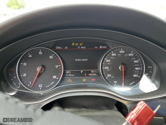 2013 Audi A6 3.0T Premium Plus with VIN WAUGGAFC9DN005169, listed as a Copart auction lot 54559995 with 185,308 mi miles and Clean Title. Bid and sale history available at carsss.com. Image 9.