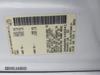 2017 Nissan Maxima SR с VIN 1N4AA6AP8HC448941, выставлен на аукционе IAAI как лот 40943990 с пробегом 168 137 миль миль и . История ставок и продаж доступна на DreamBid. Изображение 9.
