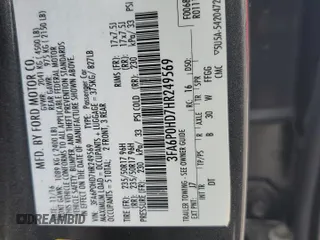 2017 Ford Fusion SE z VIN 3FA6P0HD7HR249569, wystawiony jako Copart lot #63072895 z przebiegiem 154 607 mil mil oraz Szkoda całkowita • Salvage title. Historia ofert i sprzedaży dostępna na DreamBid. Obrazek 12.