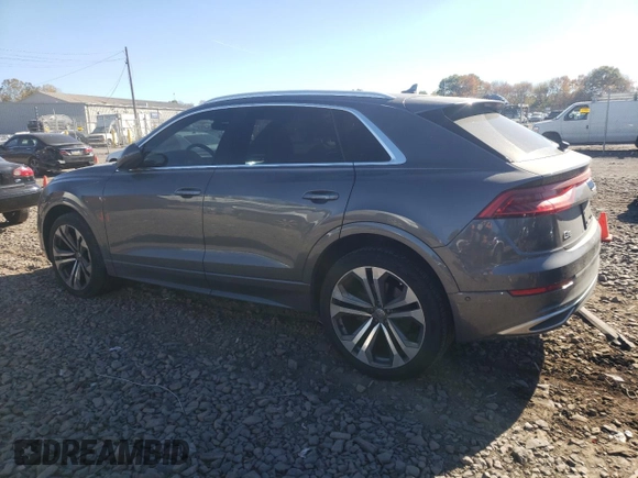 2020 Audi Q8 Premium Plus with VIN WA1BVAF16LD025363, listed as a Copart auction lot 76020984 with 48,724 mi miles and Salvage Title. Bid and sale history available at carsss.com. Image 2.
