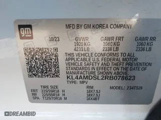 2024 Buick Encore GX Sport Touring with VIN KL4AMDSL2RB078623, listed as a IAAI auction lot 41725631 with 17,353 mi miles. Bid and sale history available at carsss.com. Image 9.