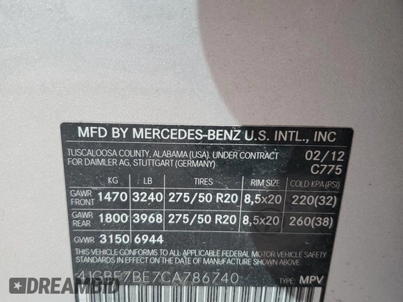 2012 Mercedes-Benz GL 450 z VIN 4JGBF7BE7CA786740, wystawiony jako Copart lot #52651335 z przebiegiem 157 028 mil mil oraz Szkoda całkowita • Salvage title. Historia ofert i sprzedaży dostępna na DreamBid. Obrazek 13.