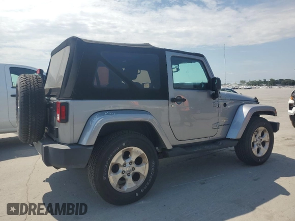 2015 Jeep Wrangler Sahara with VIN 1C4AJWBG1FL705900, listed as a Copart auction lot 62353275 with 64,866 mi miles and Salvage title. Bid and sale history available at DreamBid. Image 3.